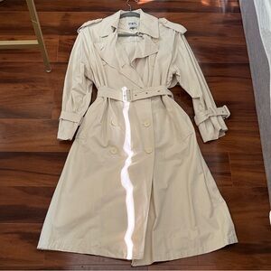 ZARA Beige Double-Breasted Belted Trench Coat
